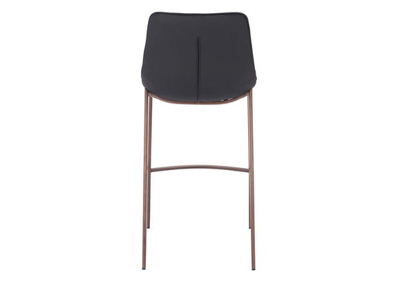 109937 Magnus Barstool (Set Of 2) Black & Walnut