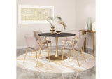 109731 Desi Dining Chair (Set Of 2) Beige & Gold