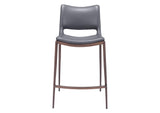 109390 Ace Counter Stool (Set Of 2) Dark Gray & Walnut
