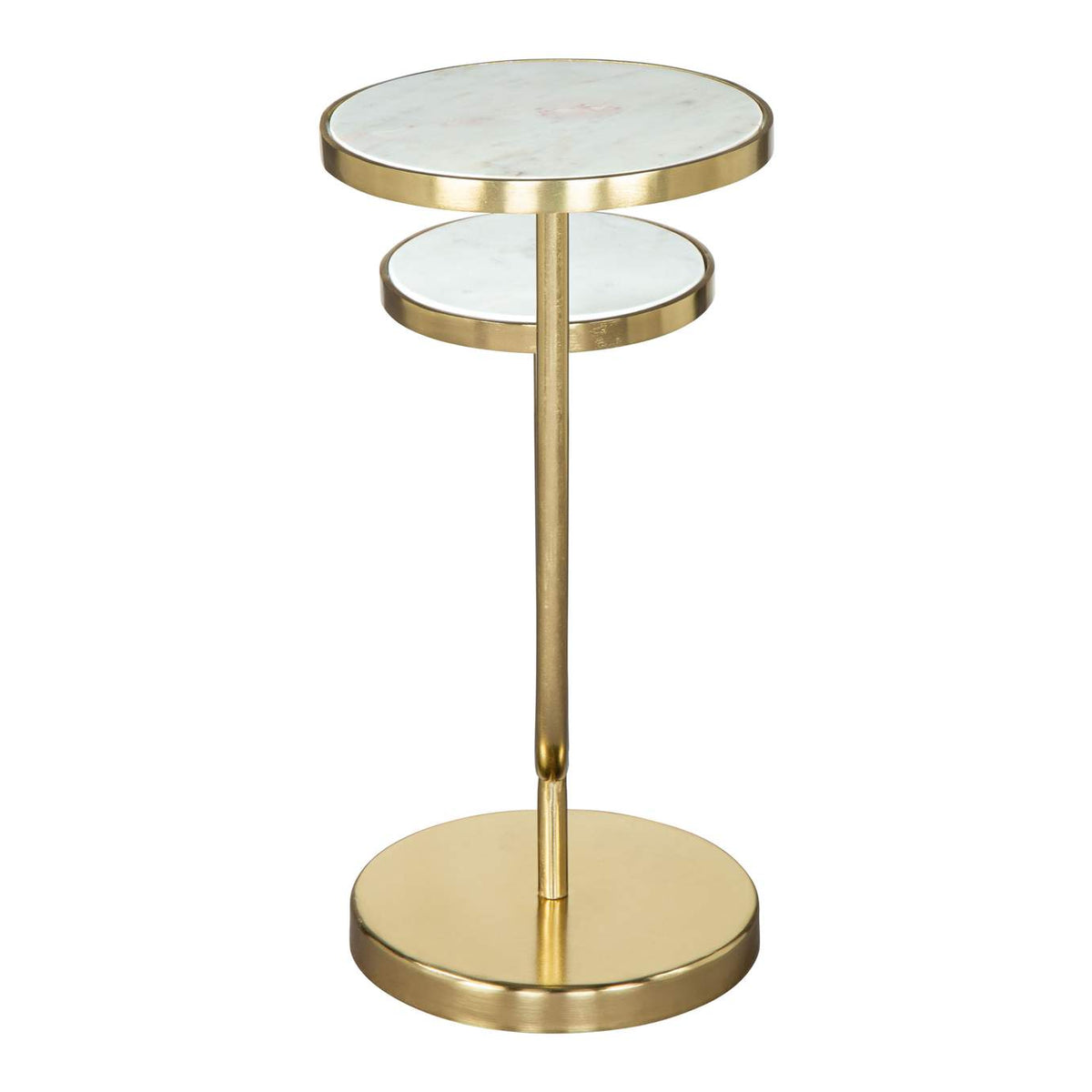 109354 Marc Side Table White & Gold