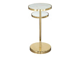 109354 Marc Side Table White & Gold