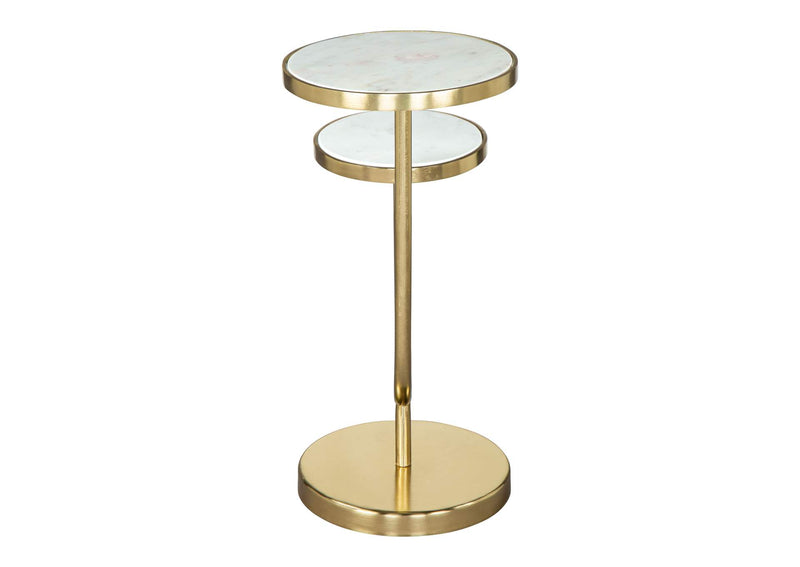 109354 Marc Side Table White & Gold