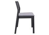 109214 Desdamona Dining Chair (Set Of 2) Gray & Black
