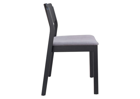 109214 Desdamona Dining Chair (Set Of 2) Gray & Black