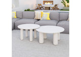 704075 Ola Outdoor Coffee Table Set (2-Piece) White