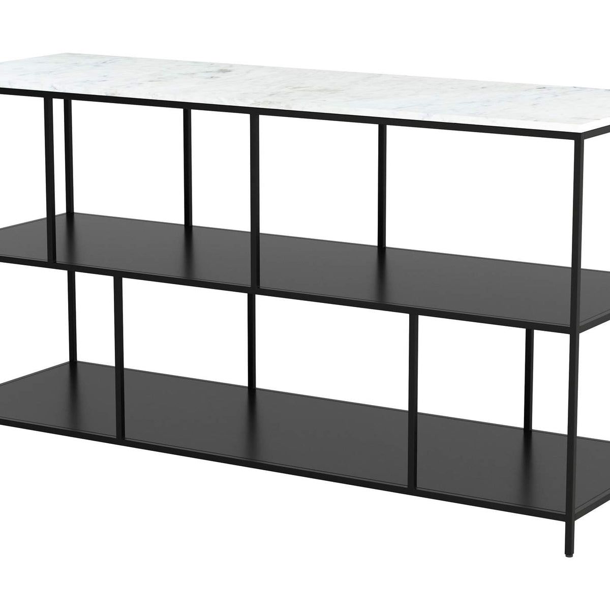 109487 Singularity Console Table White & Black