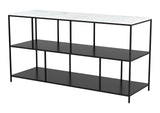 109487 Singularity Console Table White & Black