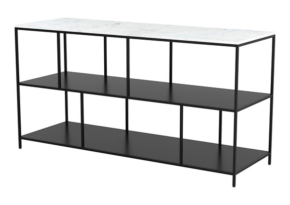 109487 Singularity Console Table White & Black