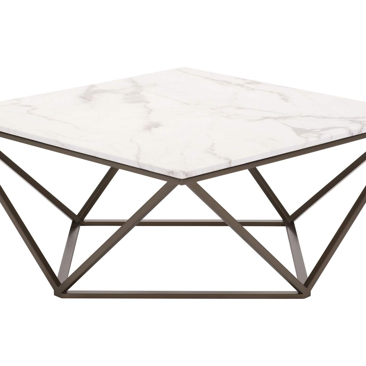 100657 Tintern Coffee Table White & Antique Bronze