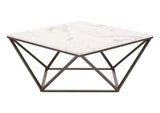 100657 Tintern Coffee Table White & Antique Bronze