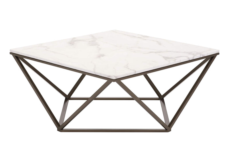100657 Tintern Coffee Table White & Antique Bronze