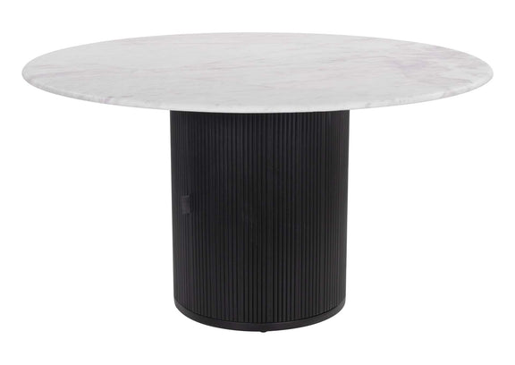 110140 Izola Dining Table White & Black