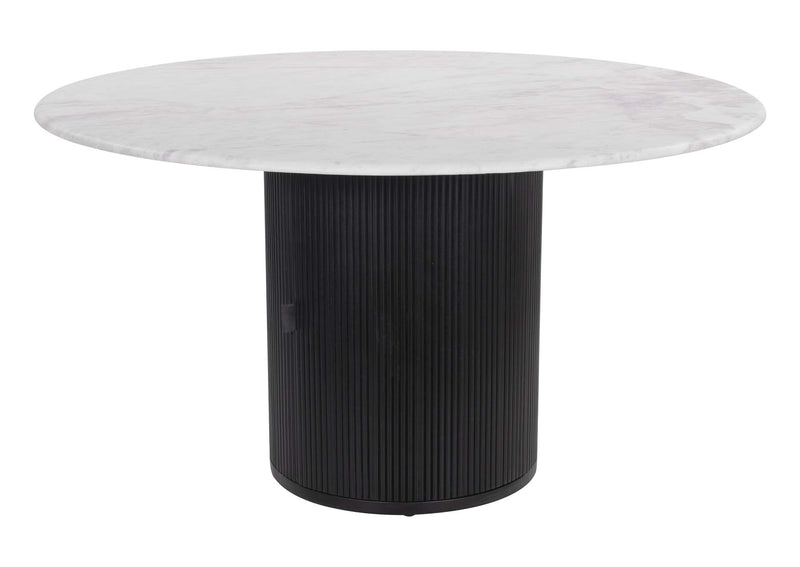 110140 Izola Dining Table White & Black