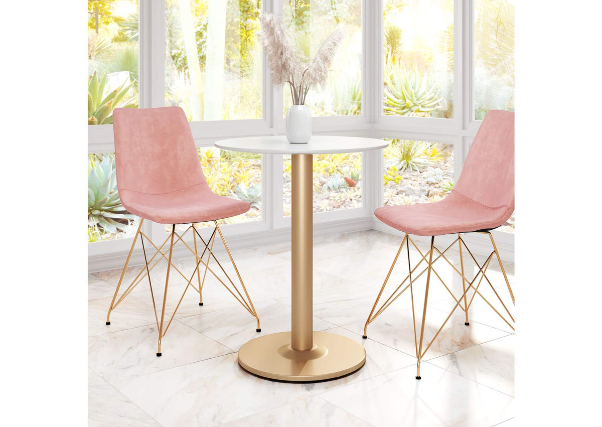 101570 Alto Bistro Table White & Gold