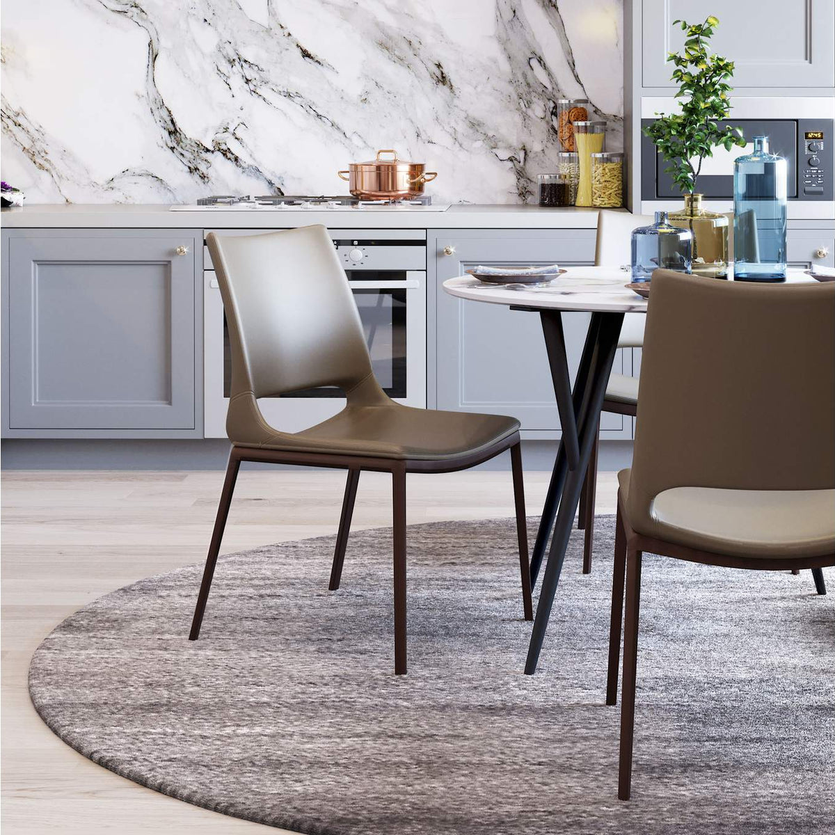 101282 Ace Dining Chair (Set Of 2) Brown & Walnut