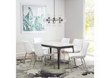 101270 Magnus Dining Chair (Set Of 2) White & Silver