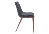 109933 Magnus Dining Chair (Set Of 2) Black & Walnut