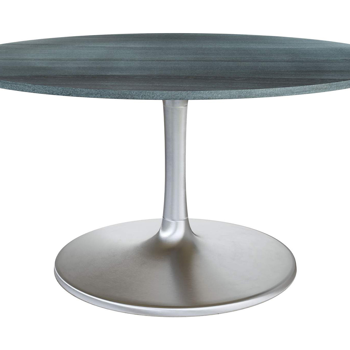 109451 Metropolis Dining Table (60") Gray & Silver