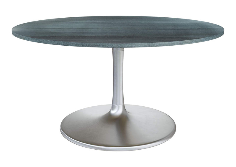 109451 Metropolis Dining Table (60") Gray & Silver