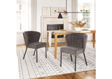 109679 Aimee Dining Chair (Set Of 2) Gray