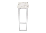 100709 Atlas Console Table White & Silver