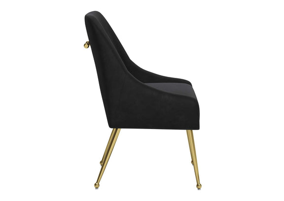109717 Maxine Dining Chair Black & Gold
