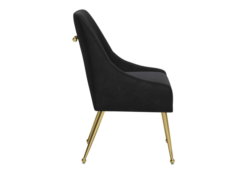 109717 Maxine Dining Chair Black & Gold