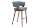 110329 Poise Barstool Azure Gray & Walnut