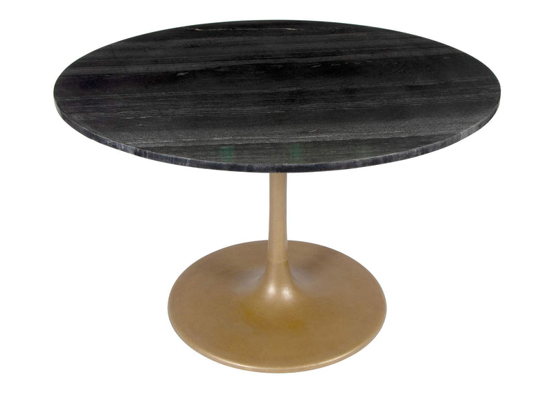109095 Taj Dining Table Black & Gold