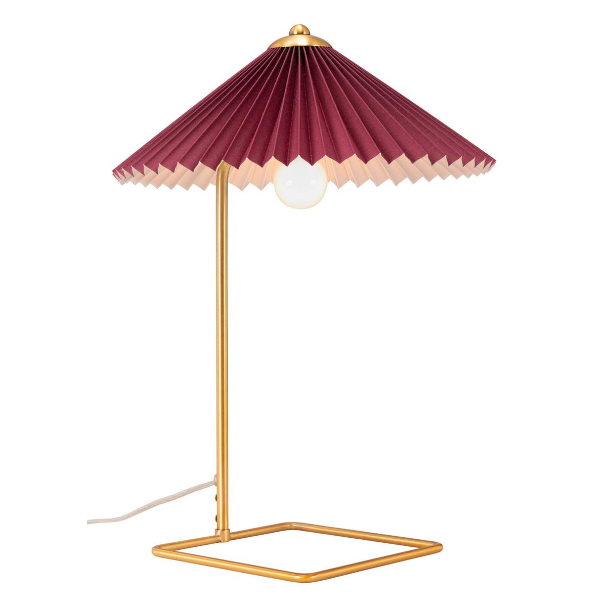 56137 Charo Table Lamp Red & Gold