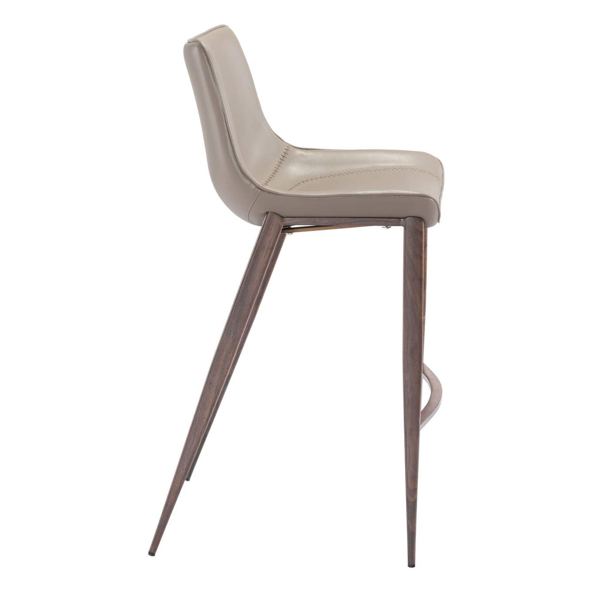 101277 Magnus Barstool (Set Of 2) Brown & Walnut