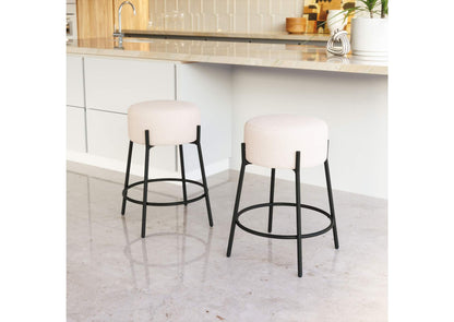 109741 Blanche Counter Stool (Set Of 2) Ivory