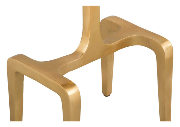 101512 Clement Side Table White & Gold