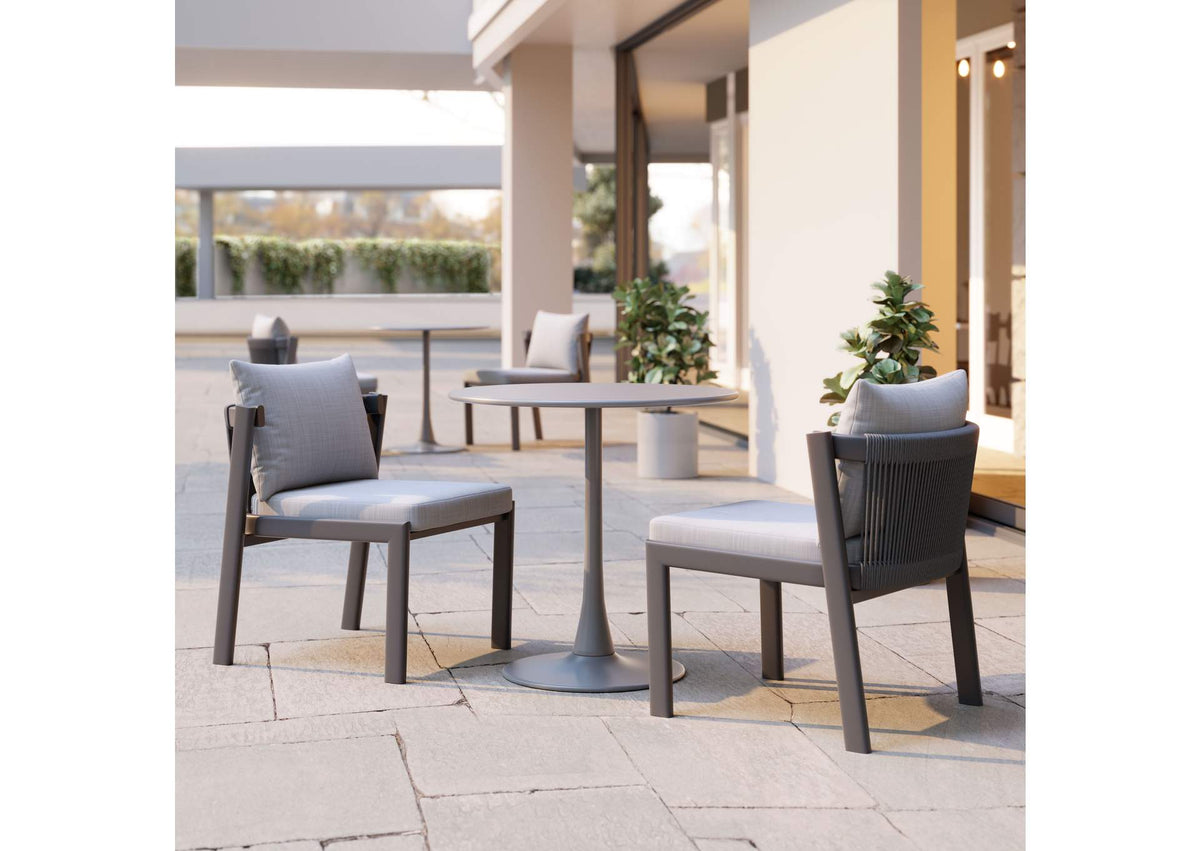 704008 Horizon Outdoor Dining Chair (Set Of 2) Gray