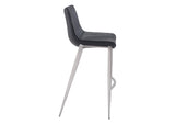 101276 Magnus Barstool (Set Of 2) Black & Silver