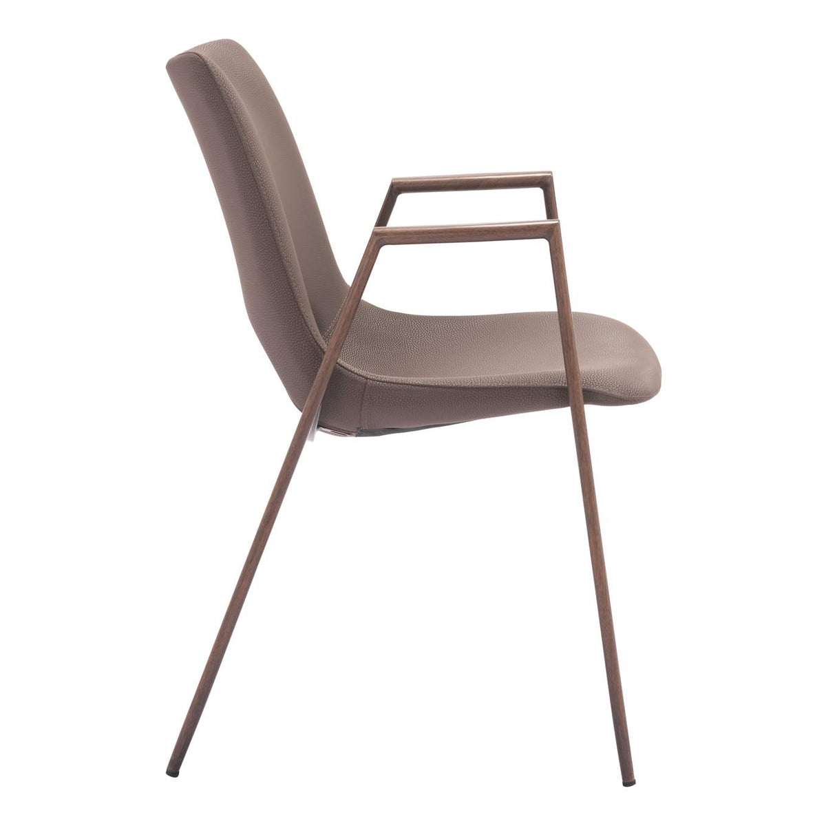 109730 Desi Dining Chair (Set Of 2) Brown & Walnut