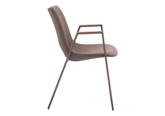 109730 Desi Dining Chair (Set Of 2) Brown & Walnut
