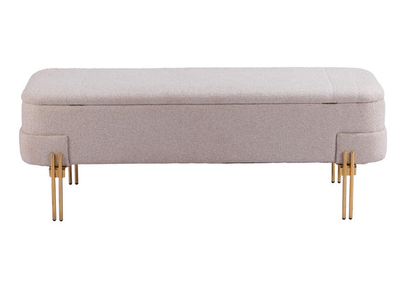 110082 Lebreton Storage Bench Oatmeal Beige
