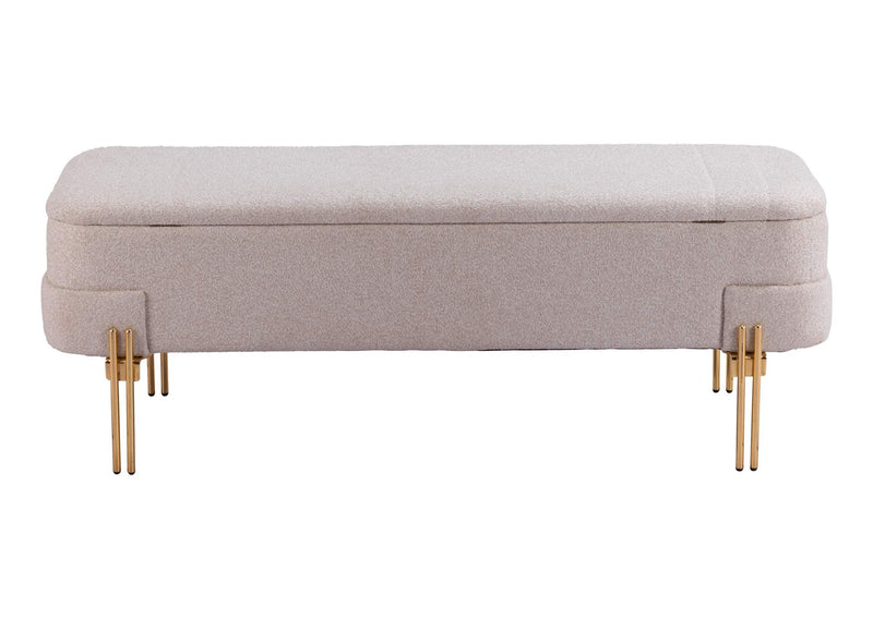 110082 Lebreton Storage Bench Oatmeal Beige