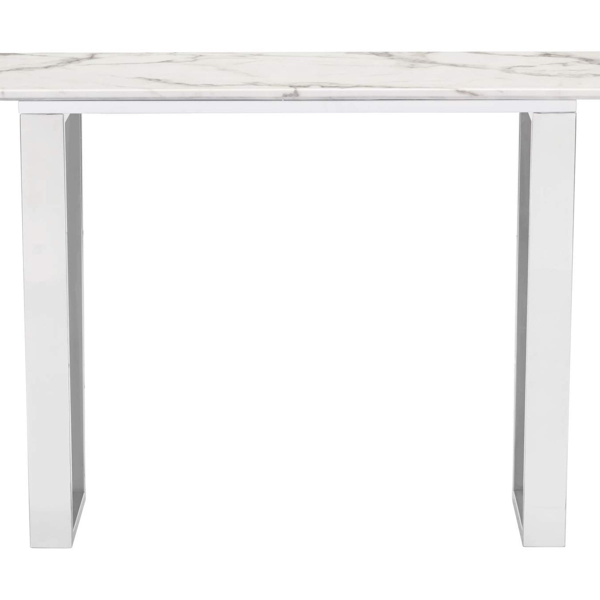 100709 Atlas Console Table White & Silver
