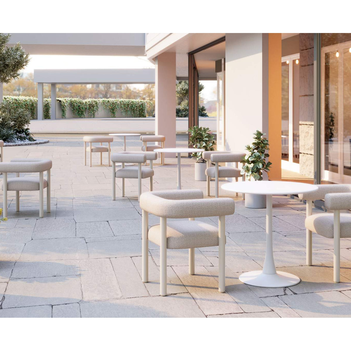 704048 Sunbath Outdoor Dining Chair (Set Of 2) White