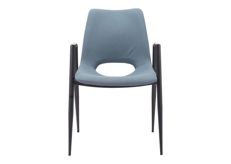 109536 Desi Dining Chair (Set Of 2) Azure Gray