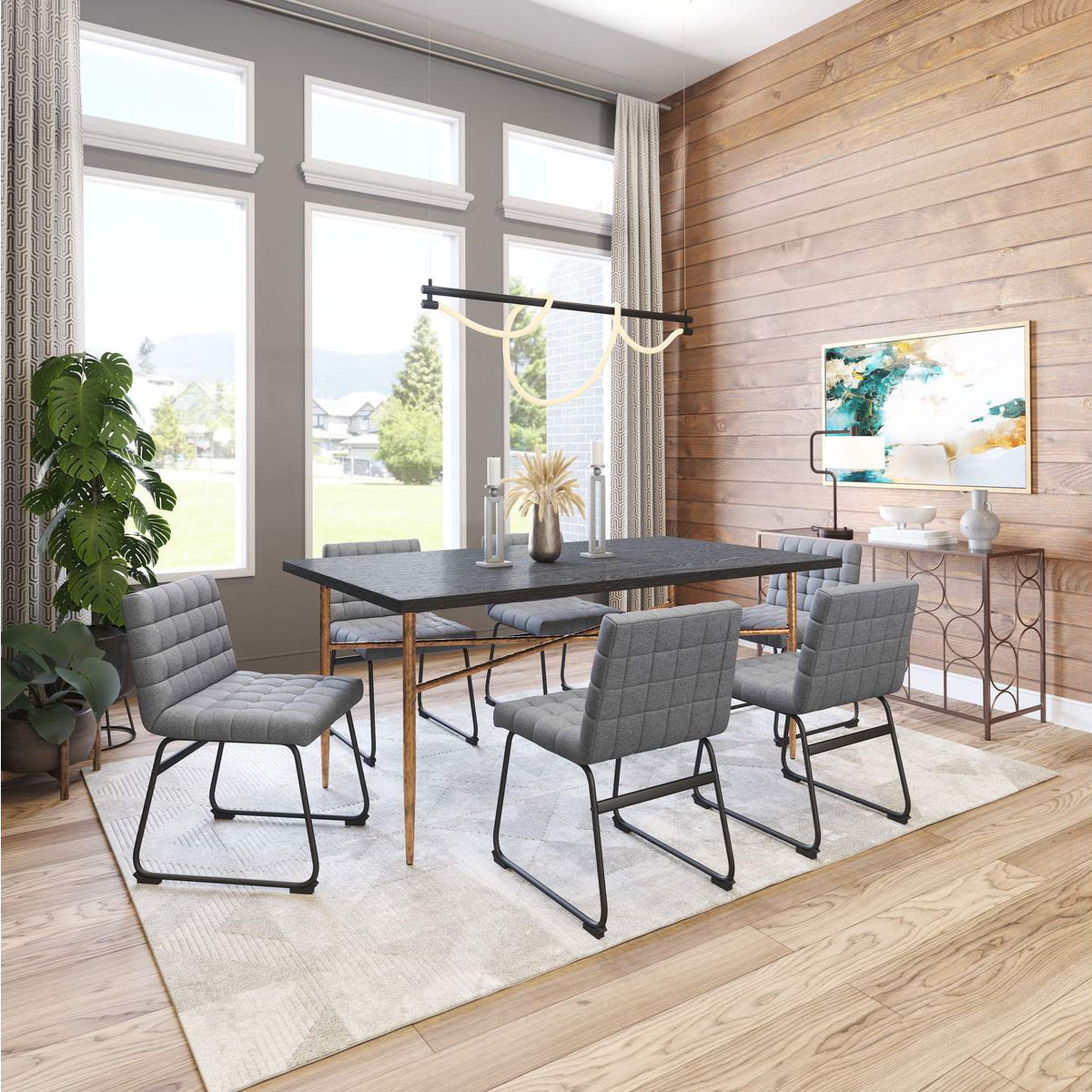 110070 Pago Dining Chair (Set Of 2) Gray