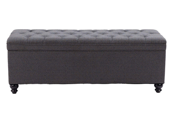 110083 Halifax Storage Bench Gravel Gray