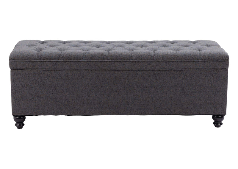 110083 Halifax Storage Bench Gravel Gray
