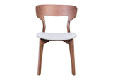 100979 Russell Dining Chair (Set Of 2) Walnut & Light Gray