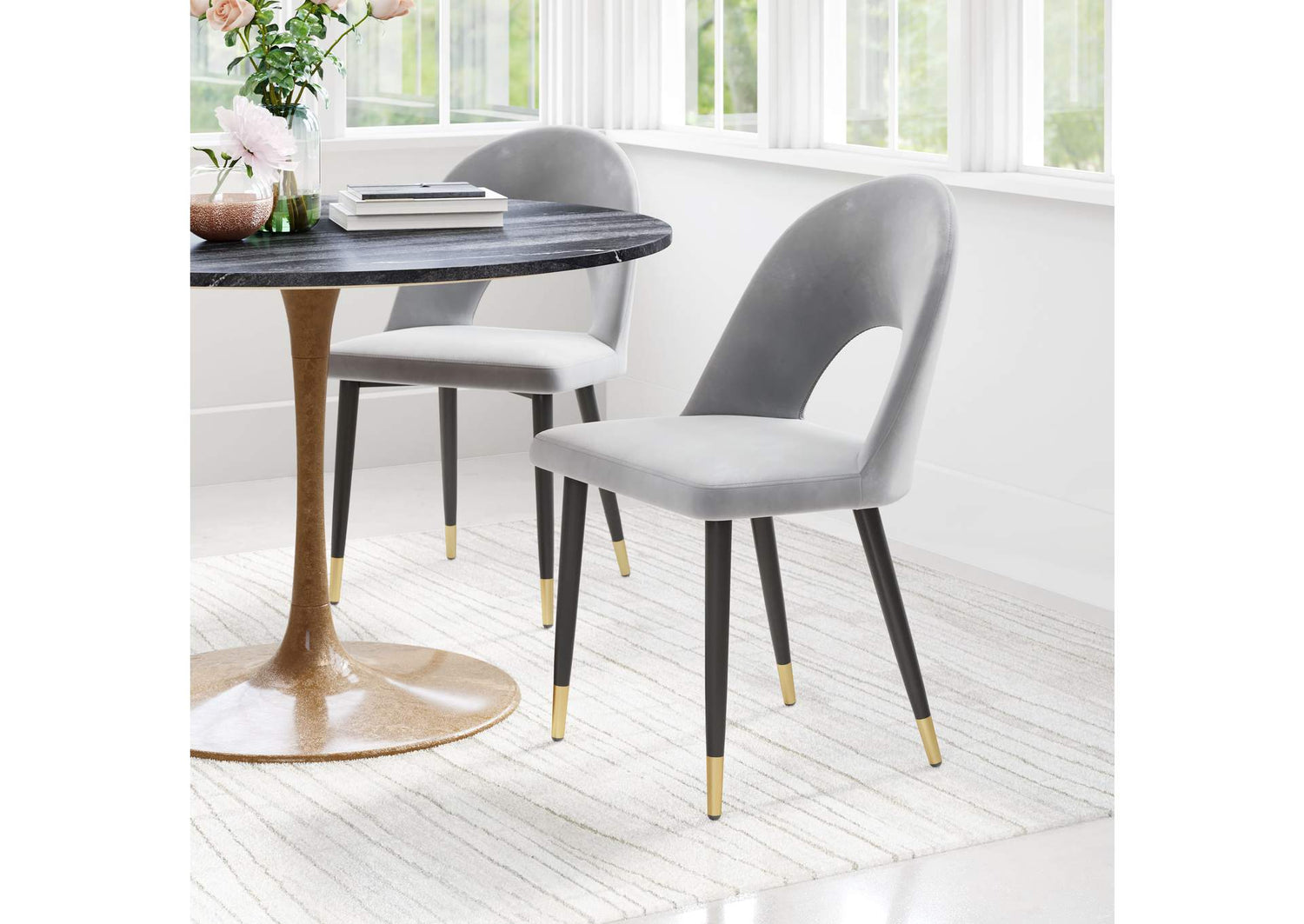 109874 Menlo Dining Chair (Set Of 2) Gray