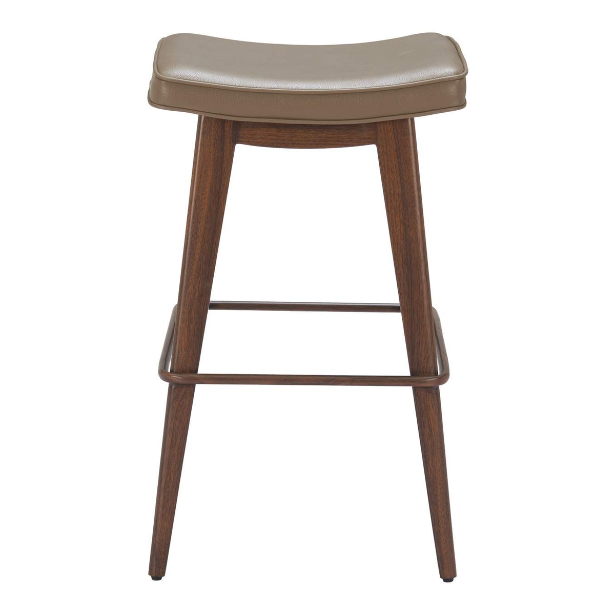 110330 Divat Barstool (Set Of 2) Taupe & Walnut