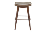 110330 Divat Barstool (Set Of 2) Taupe & Walnut