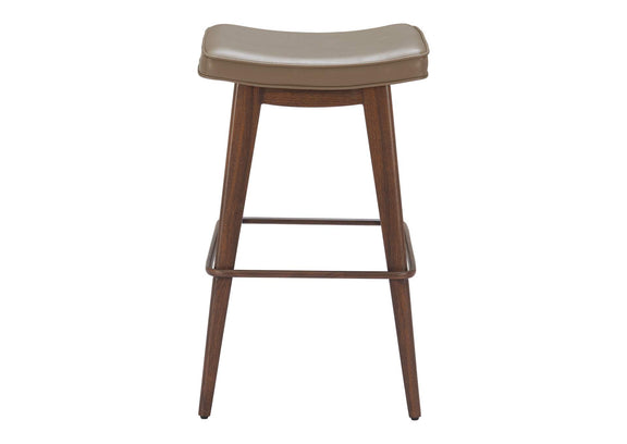 110330 Divat Barstool (Set Of 2) Taupe & Walnut